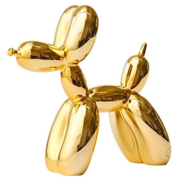 Статуэтка Jeff Koons Balloon Dog medium Gold Глянцевое золото в Омске | Loft Concept 