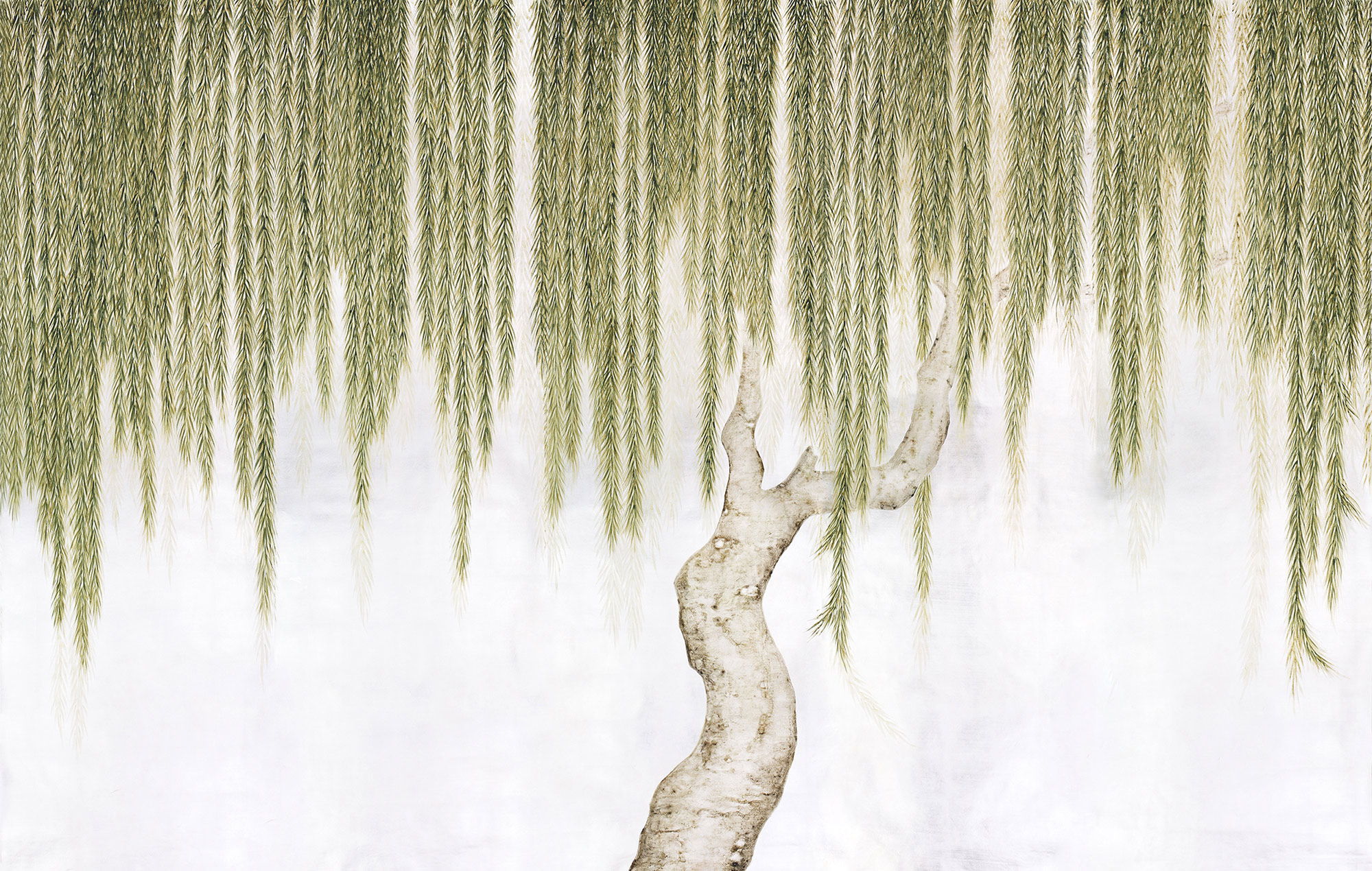 Обои ручная роспись Willow Original colourway on Tarnished Silver gilded paper Обои ручная роспись Willow Original colourway on Tarnished Silver gilded paper - постер Loft-Concept в Омске