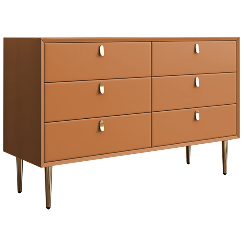 Комод Olson Leather Chest of Drawers 120 Оранжевый Синий Бежевый Серый Светло-серый Розовый Белый в Омске | Loft Concept 