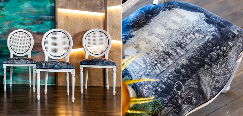 Стул с ротанговой спинкой Palace Gardens Stool - Loft-Concept в Омске