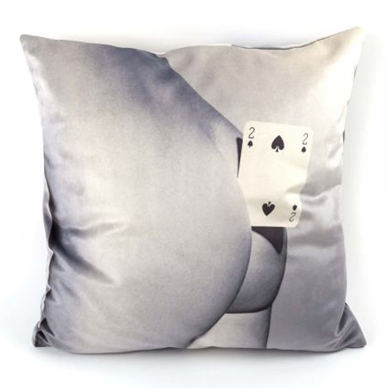 Подушка Seletti Cushion Two of spades Мульти в Омске | Loft Concept 