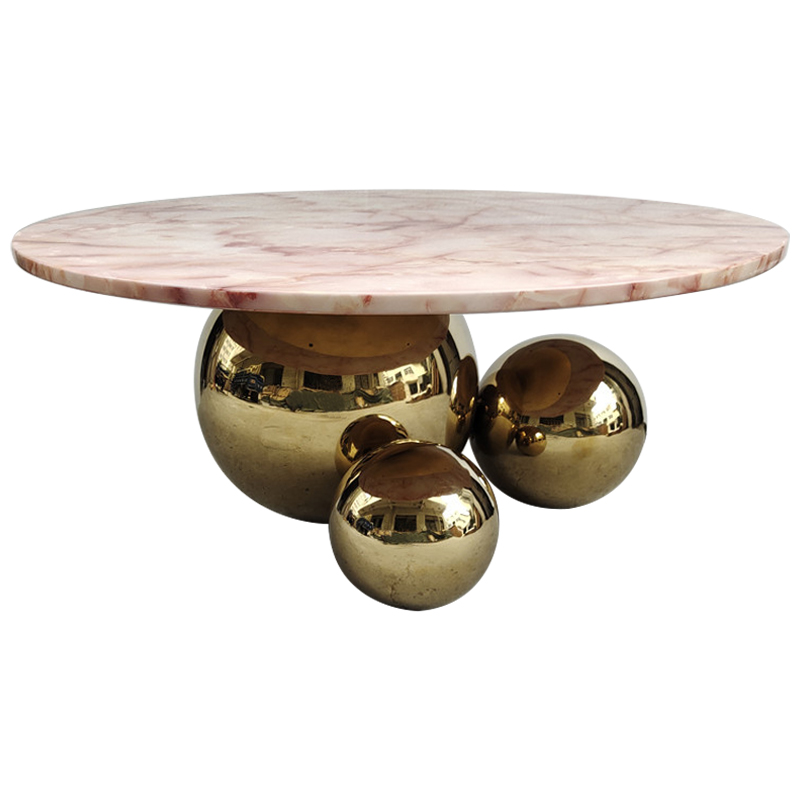 Кофейный стол Ball Metal Gold Coffee Table Золотой Дымчатая Роза в Омске | Loft Concept 