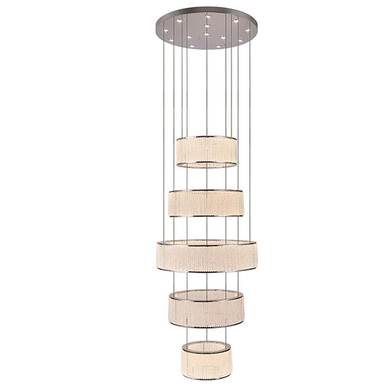 Люстра Crystal Shine Naomi 5 rings Chandelier Хром Прозрачный (Transparent) в Омске | Loft Concept 