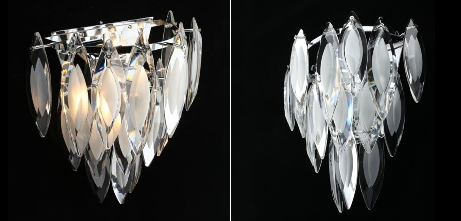 Хрустальное бра Feather Серебро - Loft-Concept в Омске
