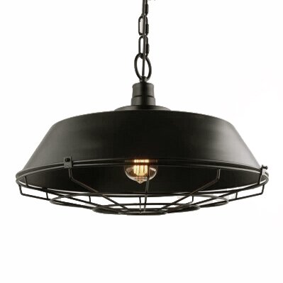 Люстра Dark Cage Pendant Черный Искусственная бурая ржавчина в Омске | Loft Concept 