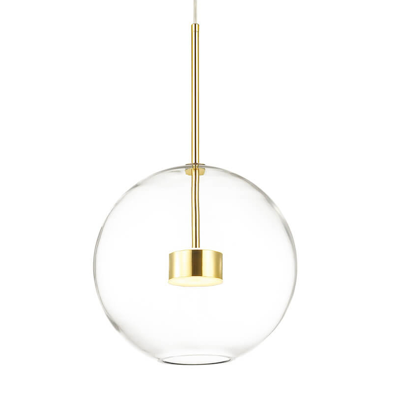 Подвесной светильник Transparent Bubble Pendant Gold One Глянцевое золото Прозрачный в Омске | Loft Concept 