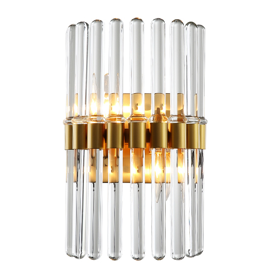 Бра Glass Tubes Sconces Прозрачный Золотой в Омске | Loft Concept 