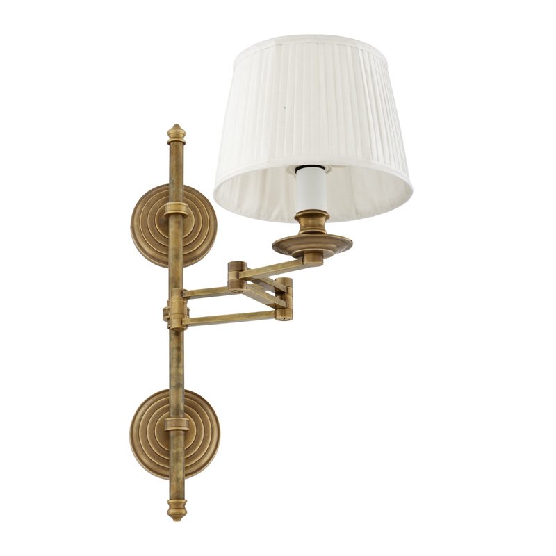 Бра Wall Lamp Favonius Brass Латунь Белый в Омске | Loft Concept 