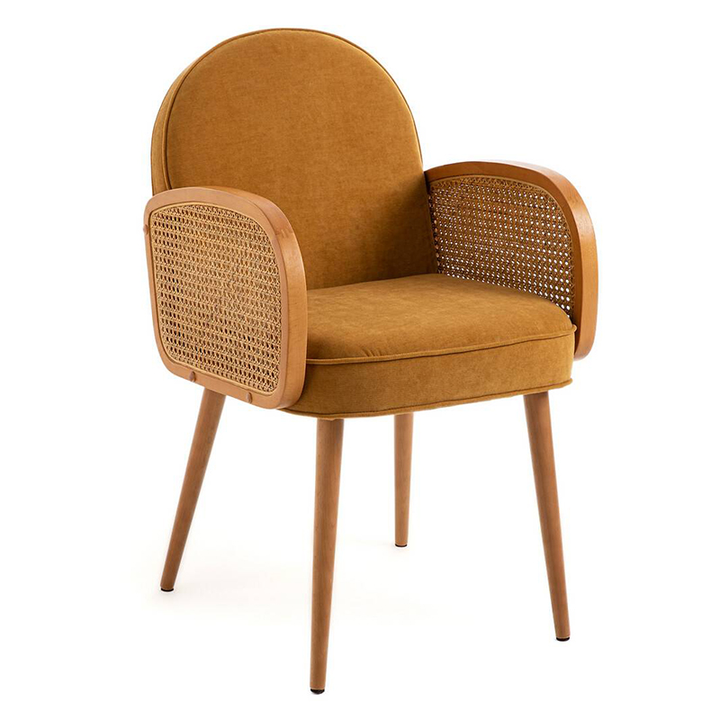 Стул Morten Wicker Mustard Chair Горчичный в Омске | Loft Concept 