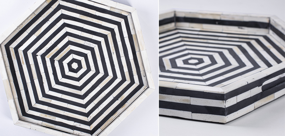Поднос Geometric Инкрустация кость - Loft-Concept в Омске