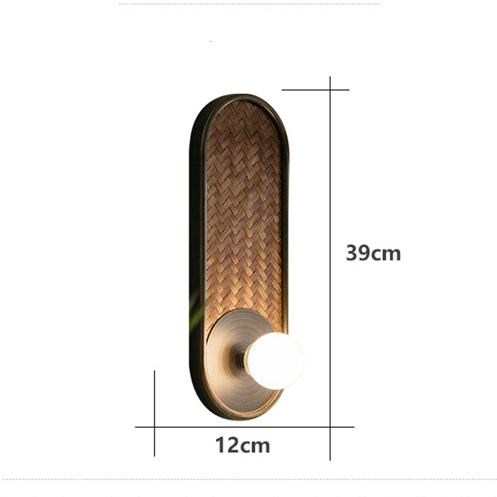 Бра с декором из плетеного бамбука Wicker Oval Lamp Бра с декором из плетеного бамбука Wicker Oval Lamp в Омске