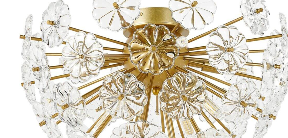 Потолочный Светильник Glass Flowers Sputnik Ceiling Потолочный Светильник Glass Flowers Sputnik Ceiling - Loft-Concept в Омске