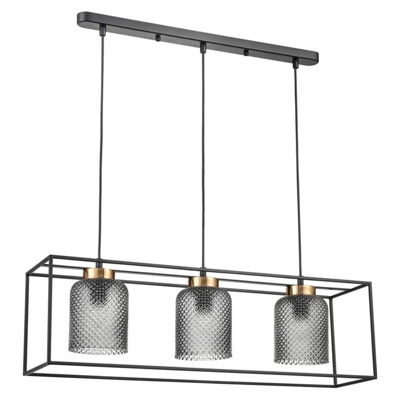 Люстра Myron Chandelier rectangular Черный Дымчатый (Smoke) в Омске | Loft Concept 