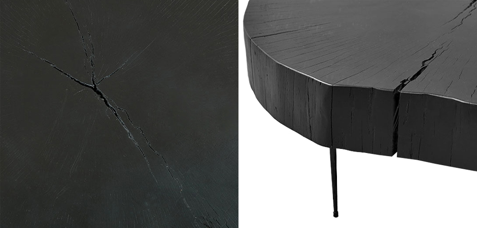 Кофейный стол Saw Cut Black Wood Coffee Table - Loft-Concept в Омске