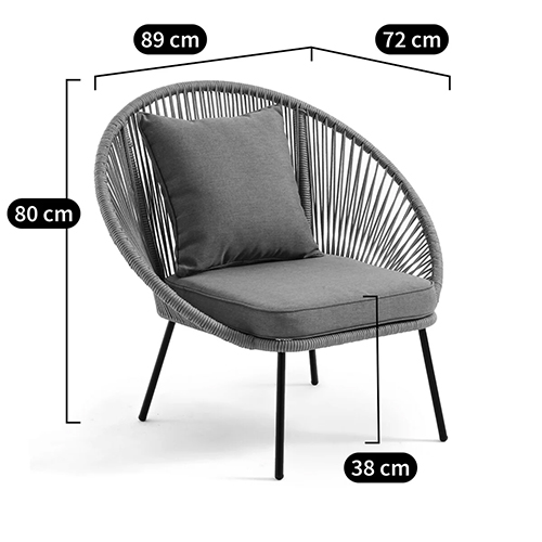 Садовое кресло Аcapulco Grey Chair в Омске