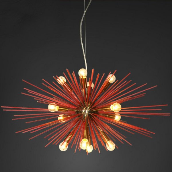 Люстра ASTRA Chandelier Sputnik Red and Brass  в Омске | Loft Concept 