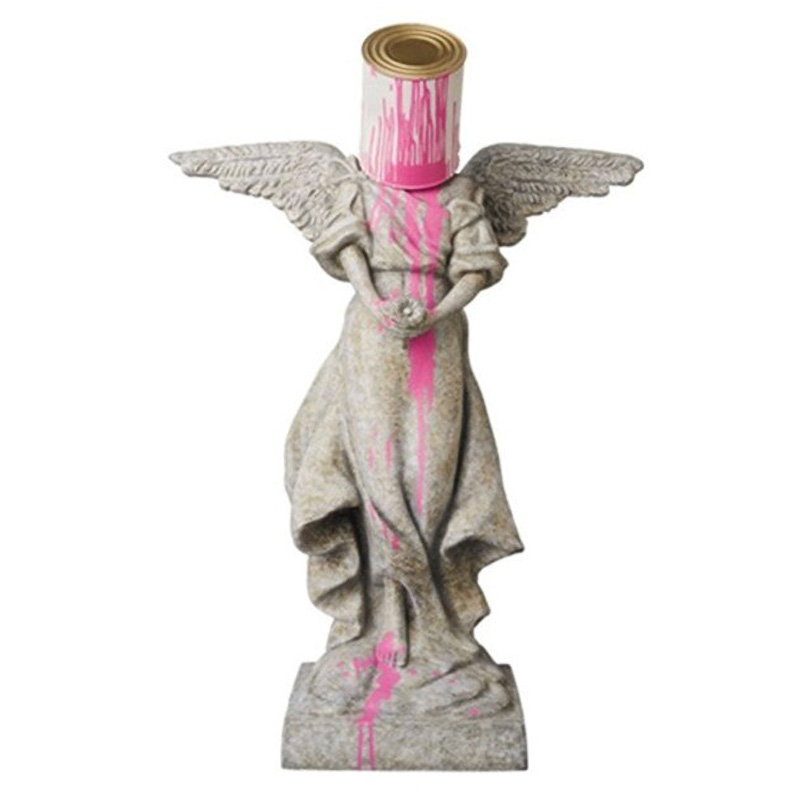 Статуэтка Banksy Rosa Engel Statue Серый Розовый в Омске | Loft Concept 