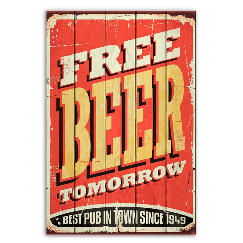 Постер Free Beer Tomorrow  в Омске | Loft Concept 