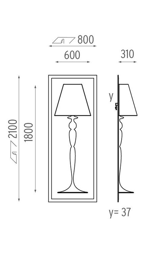 Настенный Светильник Flos Abajourd Hui Large Lampada da parete в Омске