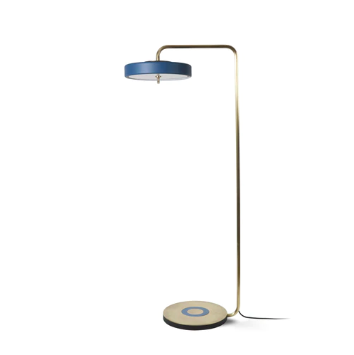 Торшер Bert Frank REVOLVE FLOOR LAMP Blue Золотой Синий в Омске | Loft Concept 