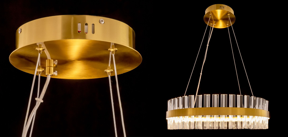 Круглая Люстра Кольцо Хрусталь диаметр 60 см RING Saturno Not Baroncelli Brass Круглая Люстра Кольцо Хрусталь диаметр 60 см RING Saturno Not Baroncelli Brass - Loft-Concept в Омске