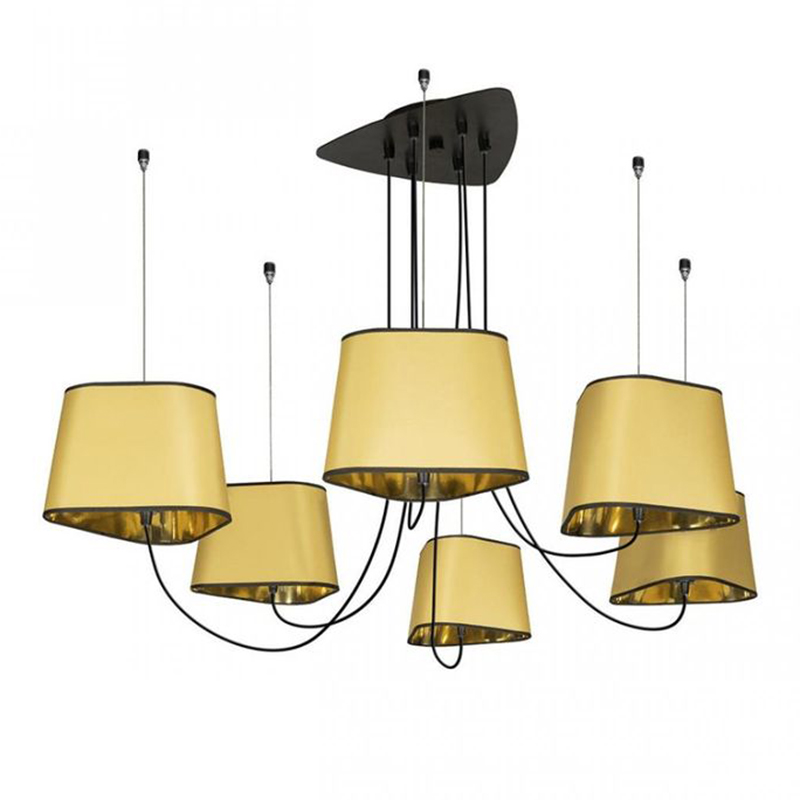 Люстра Designheure Lighting Gold 6 плафонов Золотой Черный в Омске | Loft Concept 