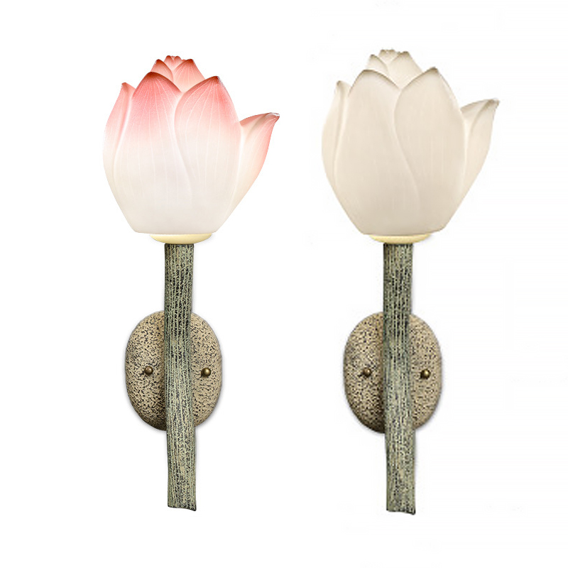 Бра Lotus Flower Sconce Розовый пастельный Белый Античный зеленый в Омске | Loft Concept 