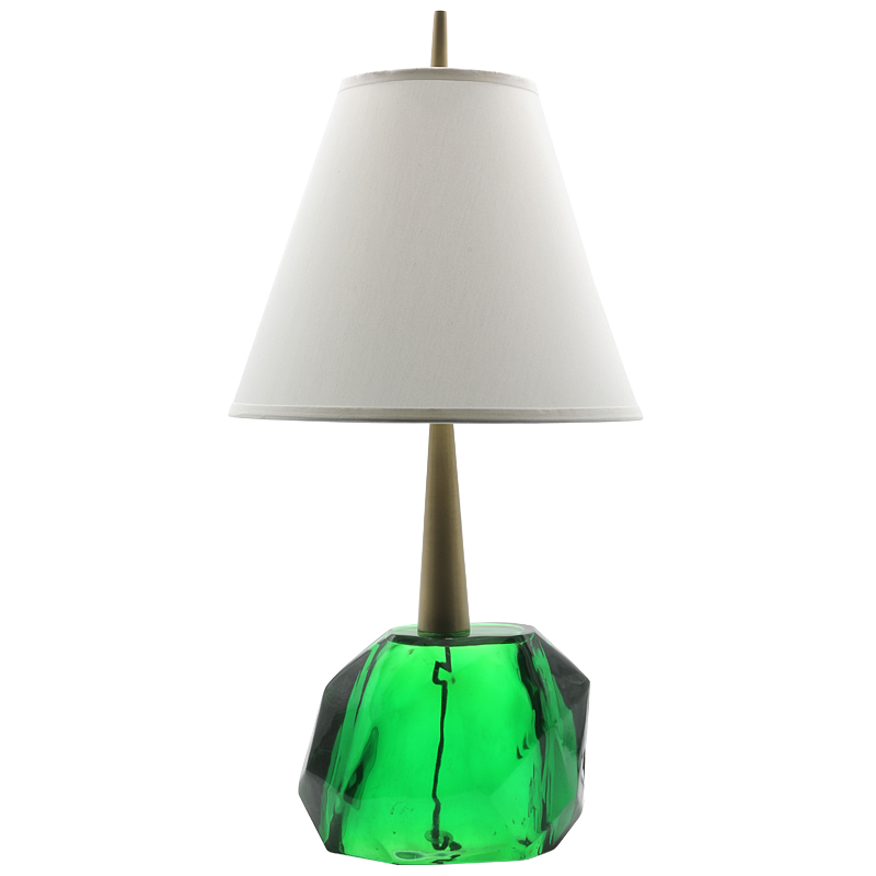 Table Lamp Emerald Прозрачный зеленый Золотой в Омске | Loft Concept 