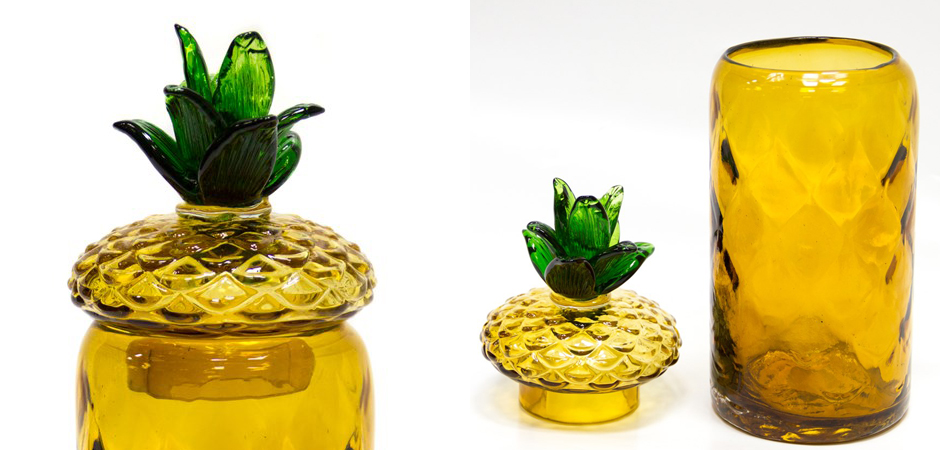 Ваза с крышкой Pineapple Transparent Amber L Ваза с крышкой Pineapple Transparent Amber L - Loft-Concept в Омске