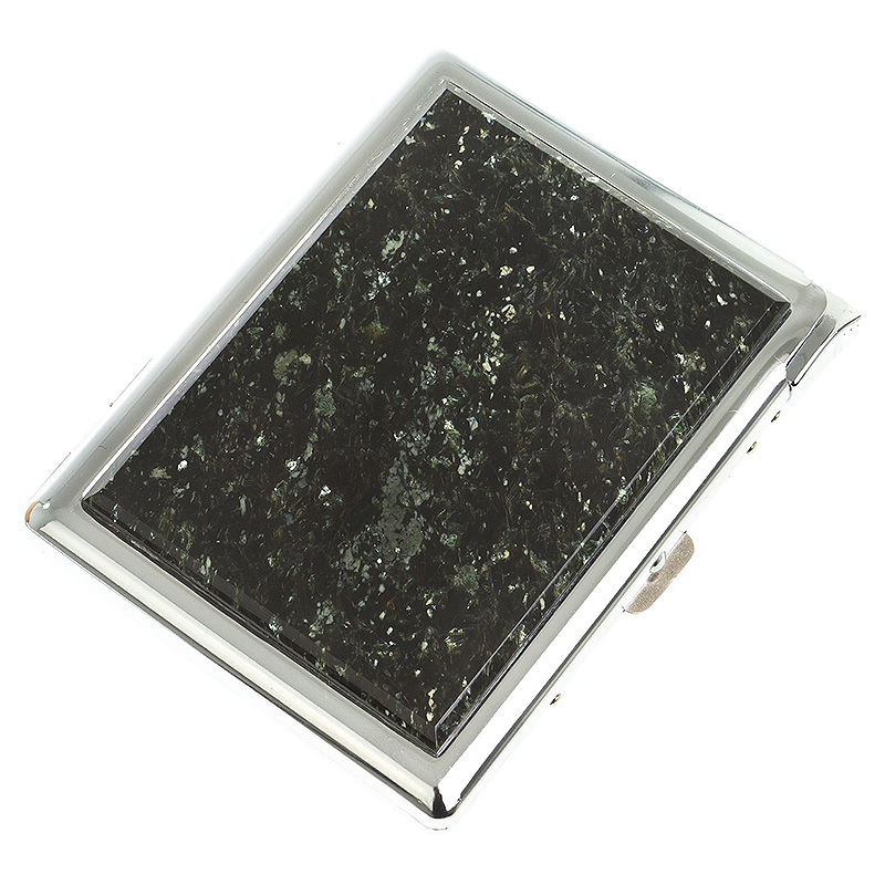 Портсигар с газовой зажигалкой из натурального камня Мусковит Stone Cigarettes Cases Зеленый Серебряный Портсигар с газовой зажигалкой из натурального камня Мусковит Stone Cigarettes Cases Зеленый Серебряный в Омске | Loft Concept