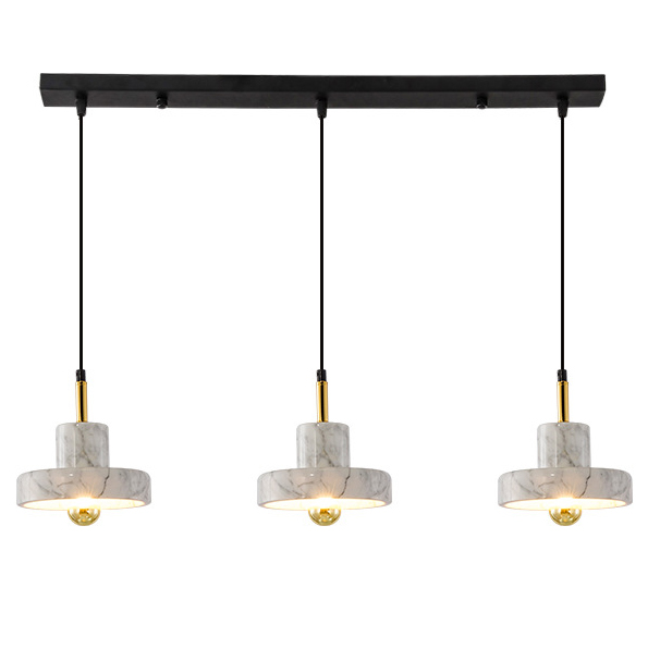 Люстра Tom Dixon Stone Pendant White 3 Белый Золотой в Омске | Loft Concept 