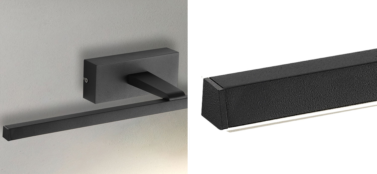 Настенная подсветка черного цвета BACKLIGHT 46 см - фото №1