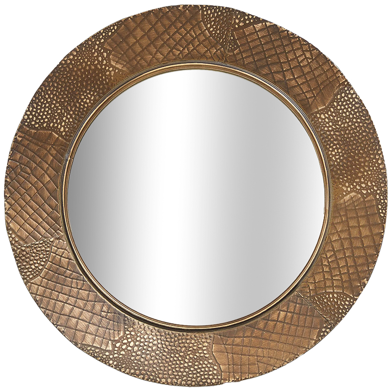 Круглое зеркало Rafferty Round Brass Mirror Латунь Зеркало в Омске | Loft Concept 