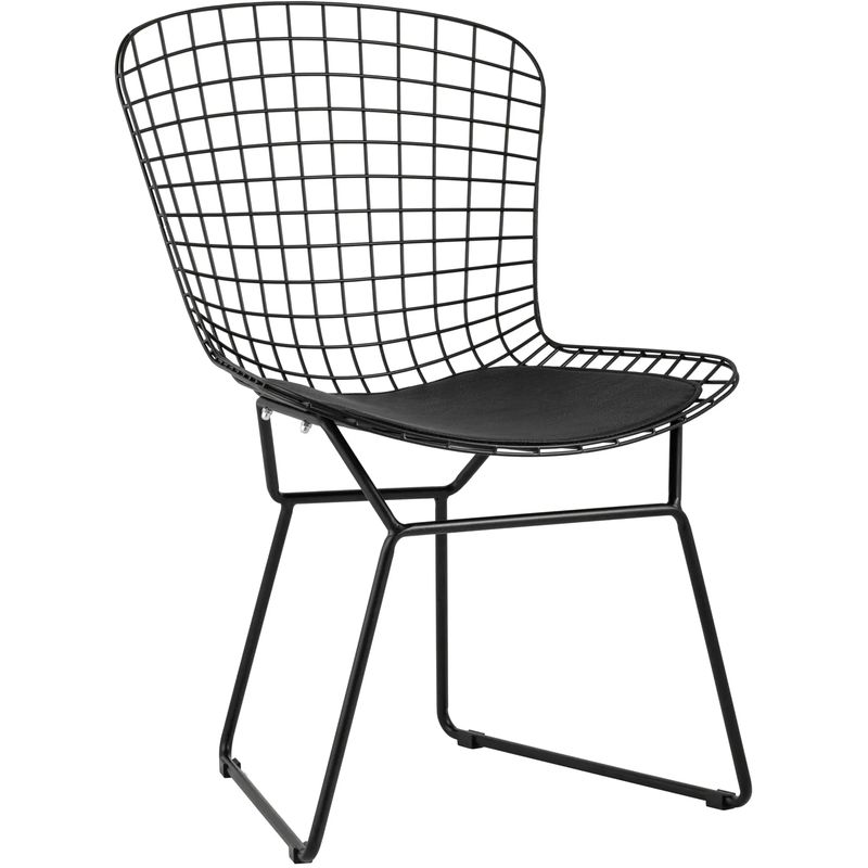 Стул Bertoia Chair Черный Матовый Металл Черный в Омске | Loft Concept 