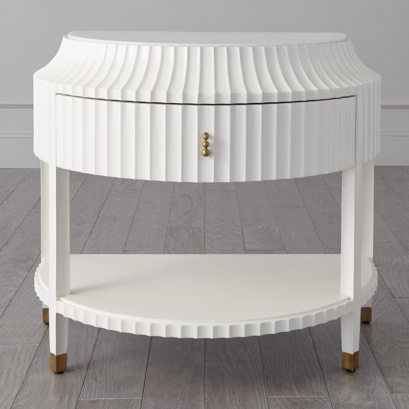 Тумба Charlotte Textured Bedside Chest  ivory ( слоновая кость ) в Омске | Loft Concept 