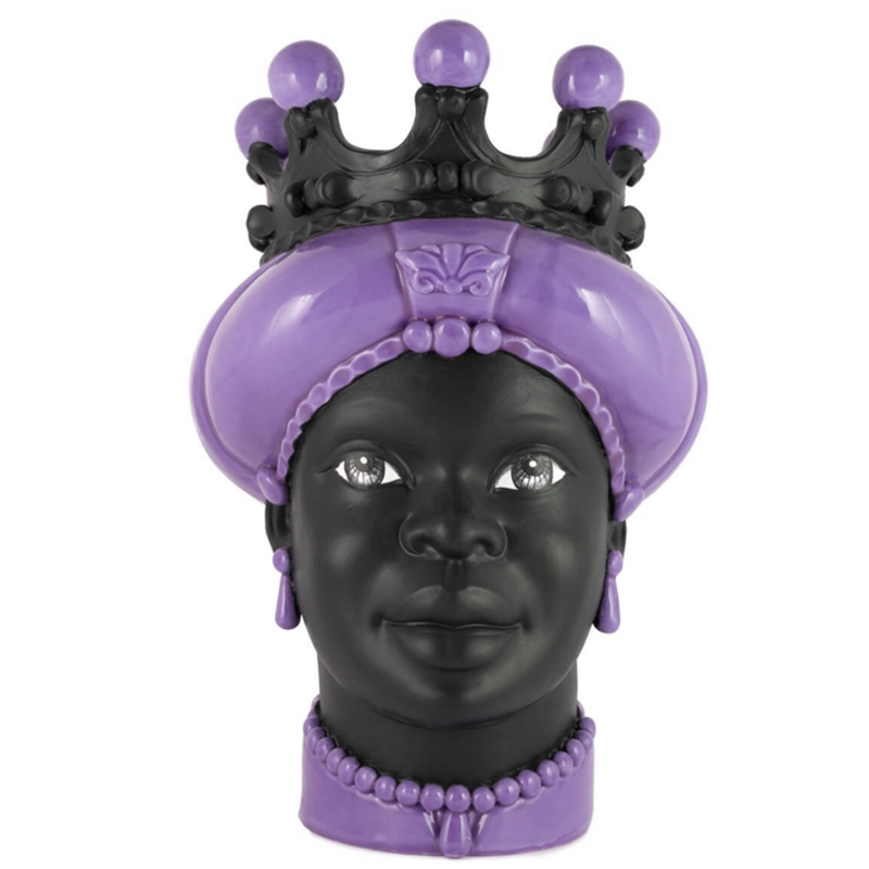 Ваза VASE MORO LADY CROWN DARK purple Черный Сиреневый в Омске | Loft Concept 