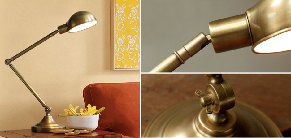 Настольная лампа Brass Vintage Loft Table Lamp Настольная лампа Brass Vintage Loft Table Lamp - Loft-Concept в Омске