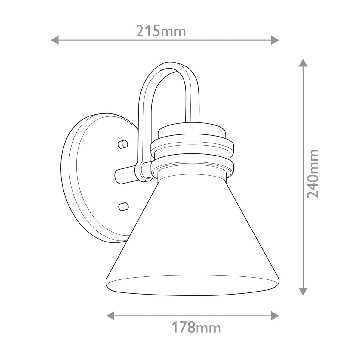 Бра с белым матовым плафоном в форме конуса Kichler в Омске