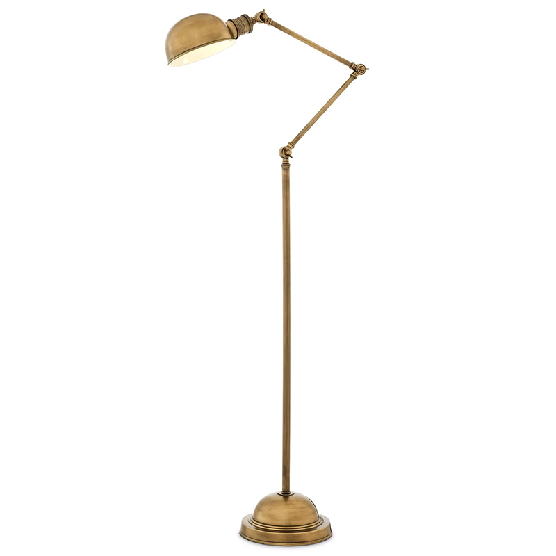 Торшер Eichholtz Floor Lamp Soho Brass Винтажная латунь Латунь в Омске | Loft Concept 