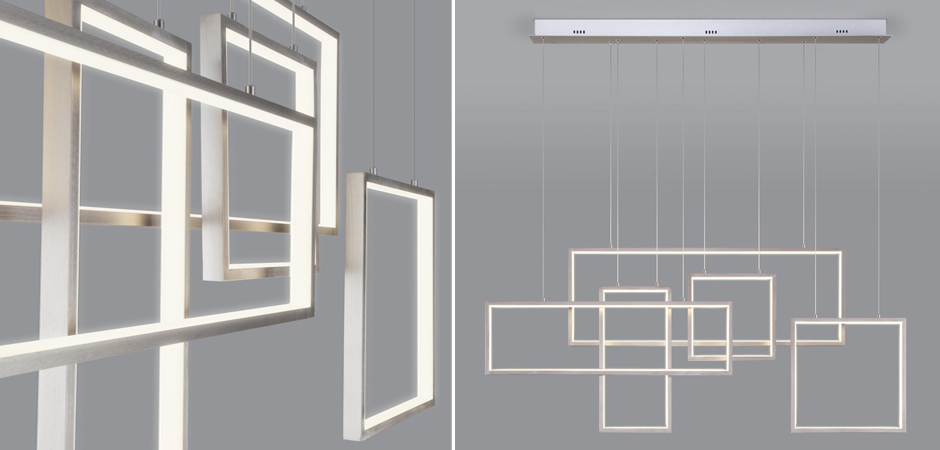 Люстра Rectangle Geometry Chandelier Nickel 5 Люстра Rectangle Geometry Chandelier Nickel 5 - Loft-Concept в Омске