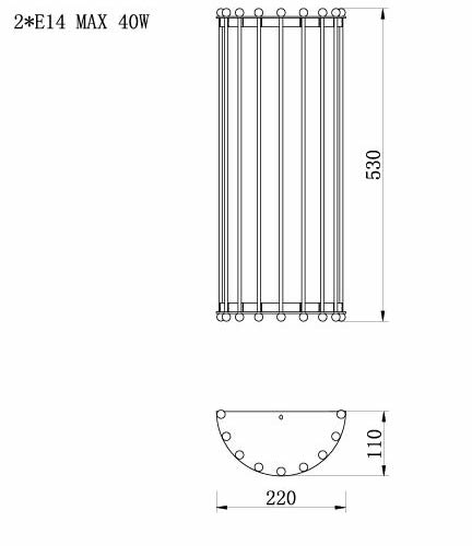 Бра Lantern Tiziano Chromium Sconces в Омске