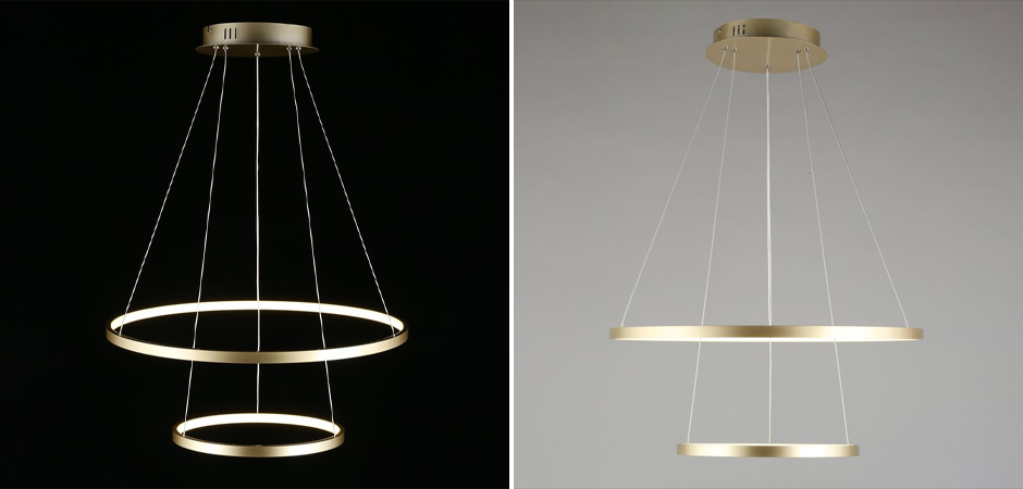 Люстра Ring Horizontal Double Gold Люстра Ring Horizontal Double Gold - Loft-Concept в Омске