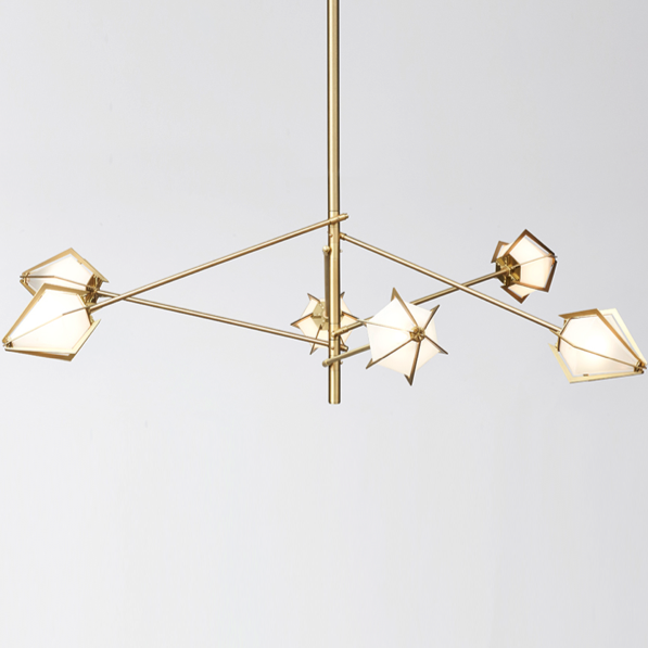 Люстра HARLOW Spoke Chandelier Gabriel Scott Латунь в Омске | Loft Concept 