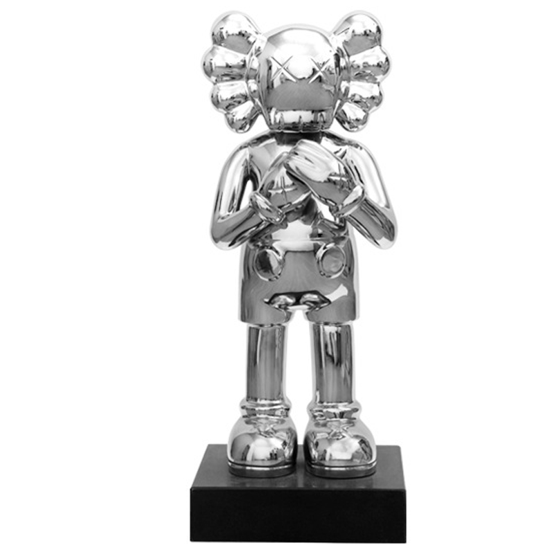 Статуэтка KAWS Silver on stand Серебряный в Омске | Loft Concept 