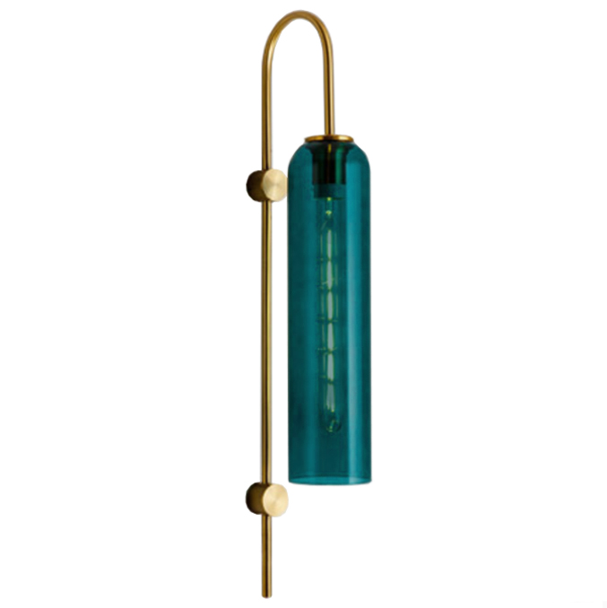 Бра ARTICOLO float Wall Sconce  Drunken Emerald Золотой Бирюзовый в Омске | Loft Concept 