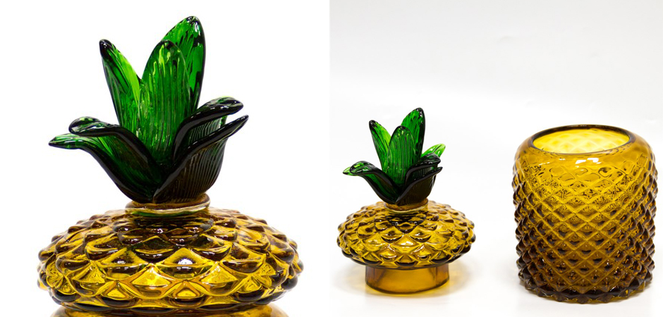 Ваза с крышкой Pineapple Transparent Amber S Ваза с крышкой Pineapple Transparent Amber S - Loft-Concept в Омске