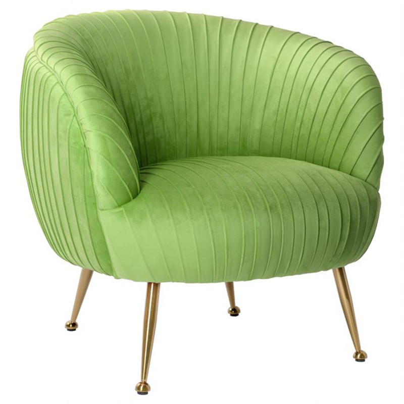 Кресло SOUFFLE CHAIR green матовое золото Зеленый в Омске | Loft Concept 