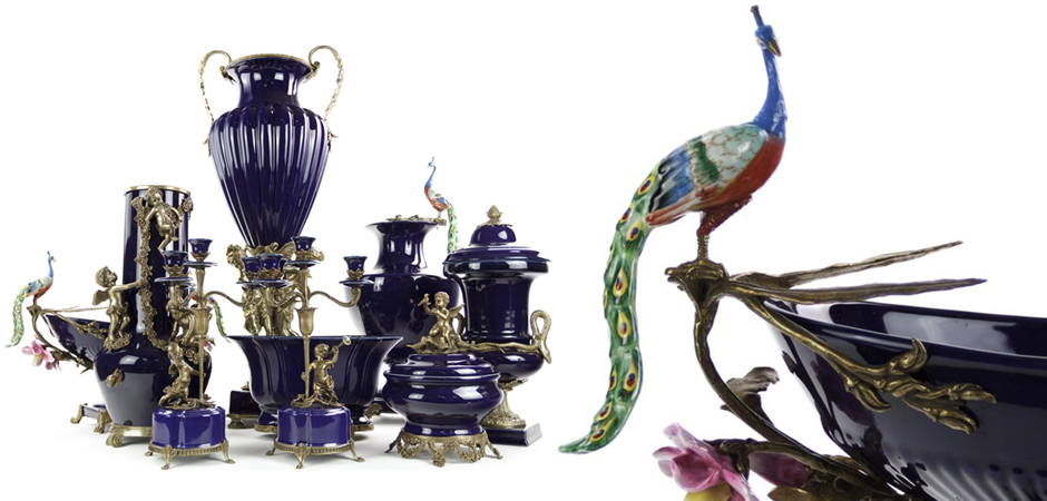 Чаша Deep Blue Peacock Bowl - Loft-Concept в Омске