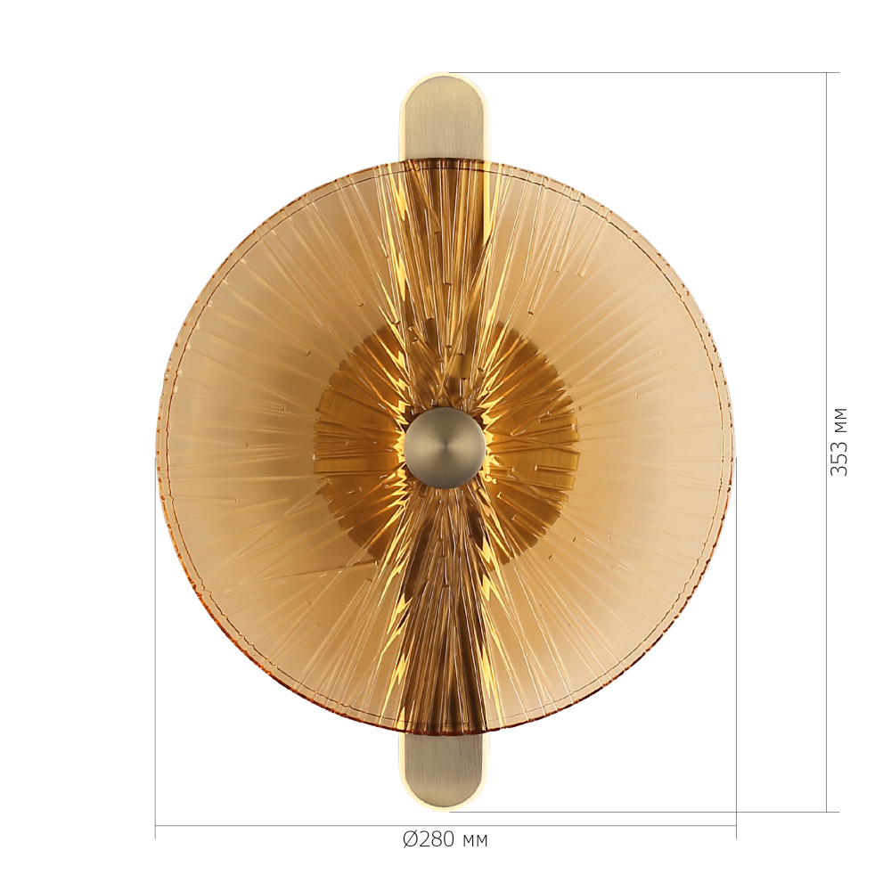 Бра с круглым стеклянным плафоном Gingham в Омске