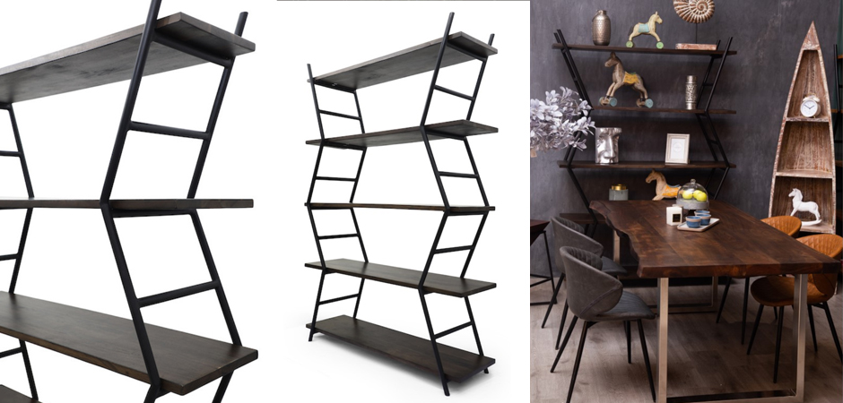 Стеллаж Industrial Zigzag Dark Wood Стеллаж Industrial Zigzag Dark Wood - Loft-Concept в Омске